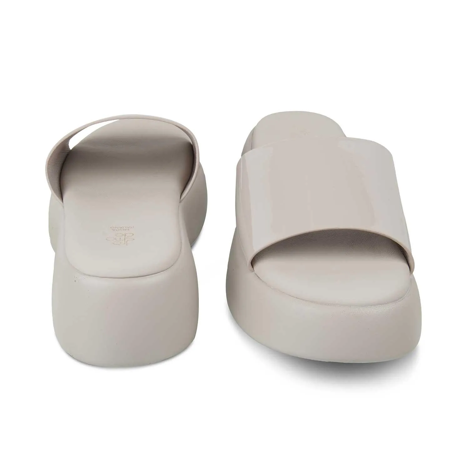 The Lory Beige Women's Casual Wedge Sandals Tresmode