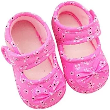 Toddler Baby Soft Sole Bowknots Shoes Infant Child Flat Shoes Kids Baby Printing Newborn Cloth Shoes