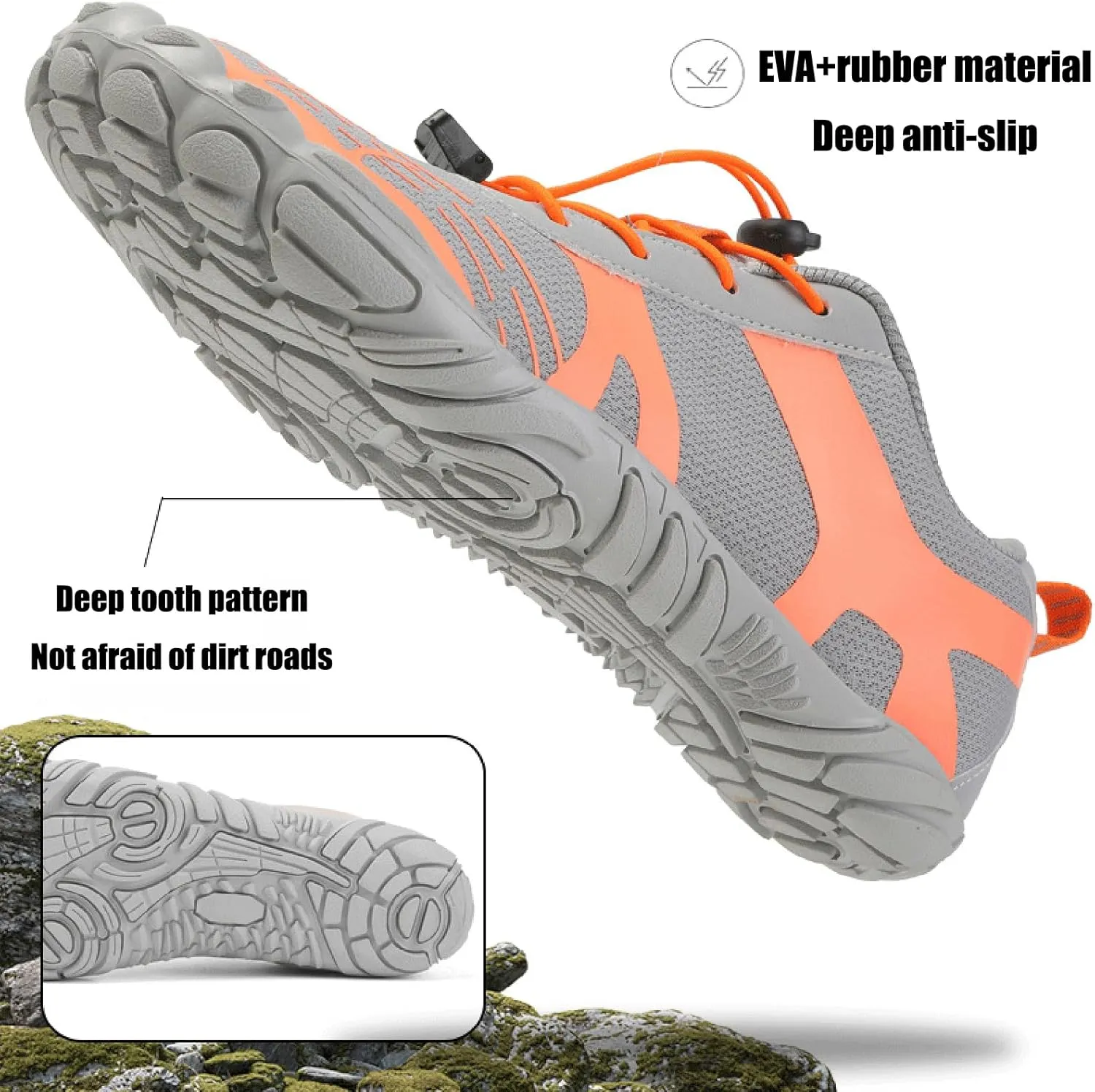 Unisex Barefoot Shoes,Outdoor Mesh Wide Toe Zero Drop Shoes,Fashion Lightweight Trail Running Shoes,for Walking Weightlifting Rock Climbing Wrestling