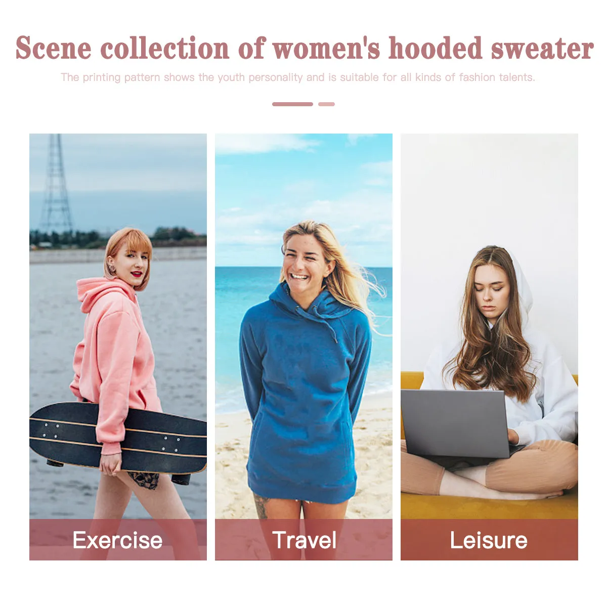 Vacation Time Hoodie Sweat Dress