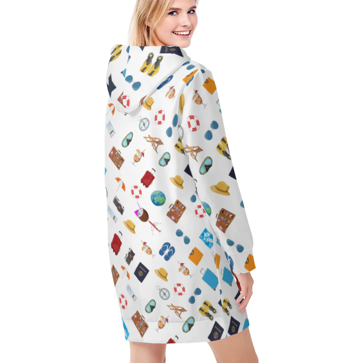 Vacation Time Hoodie Sweat Dress