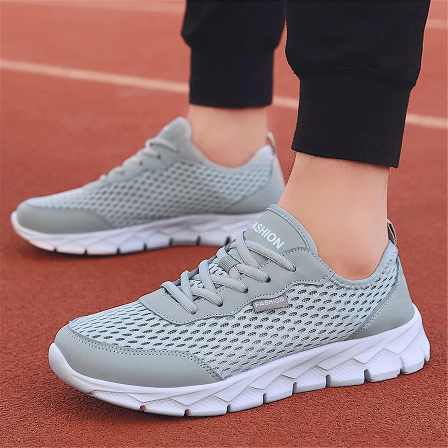 Womens Sneakers Air Cushion Running Shoes Lace Up Tennis Shoes Men Mesh Breathable Men's Casual Shoes Fashion Sneakers Platform Tennis Shoe Cross Trainer Shoe