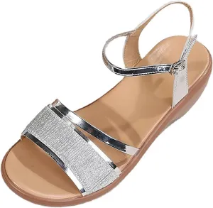 Womens Water Resistant Dressy Flip Flops Memory Foam Sandals Summer Beach Fashion Comfortable Arch Support Casual Outdoor Sport Slides Orthopedic Shoes for Women