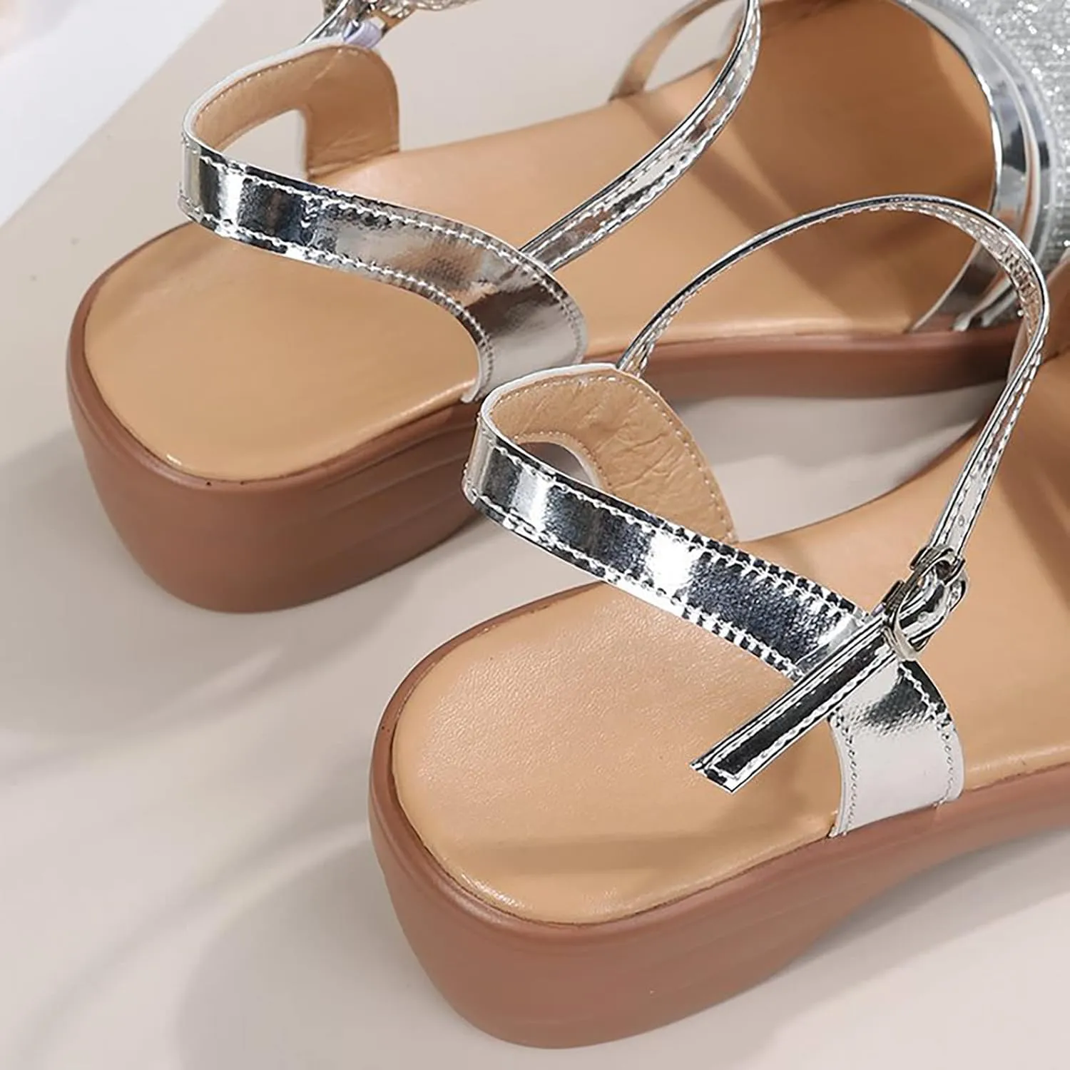 Womens Water Resistant Dressy Flip Flops Memory Foam Sandals Summer Beach Fashion Comfortable Arch Support Casual Outdoor Sport Slides Orthopedic Shoes for Women