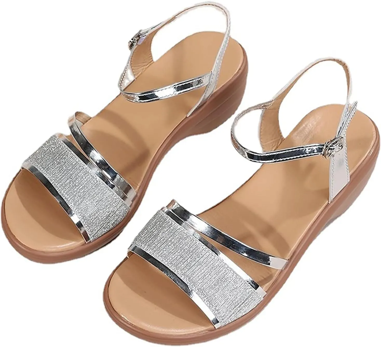 Womens Water Resistant Dressy Flip Flops Memory Foam Sandals Summer Beach Fashion Comfortable Arch Support Casual Outdoor Sport Slides Orthopedic Shoes for Women